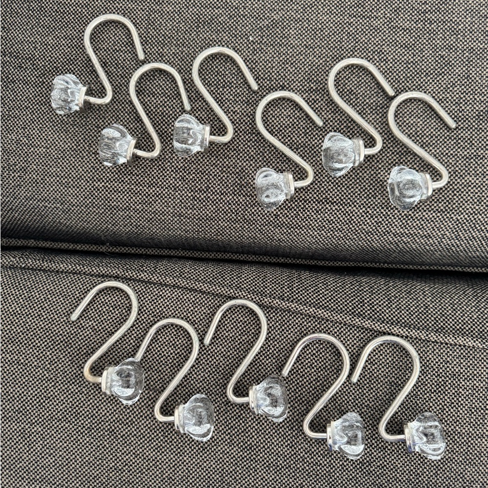 Anthropologie shower curtain hooks